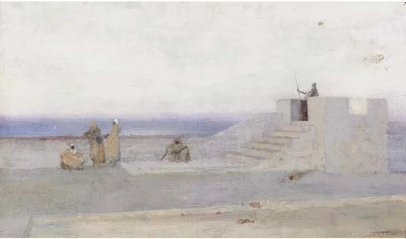 A guardia della fortezza in riva al mare